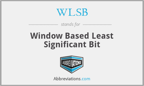 WLSB - Window Based Least Significant Bit