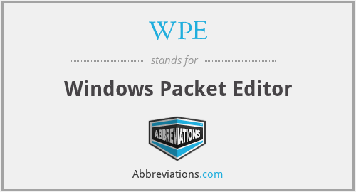 WPE - Windows Packet Editor