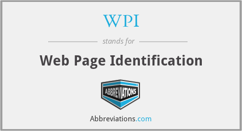 WPI - Web Page Identification