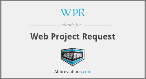 WPR - Web Project Request