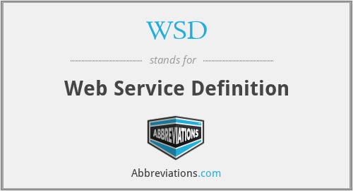 WSD - Web Service Definition
