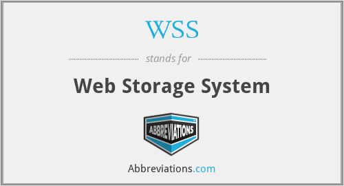 WSS - Web Storage System