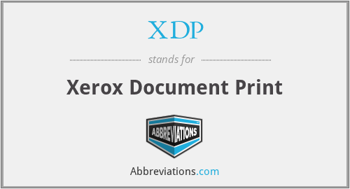 XDP - Xerox Document Print
