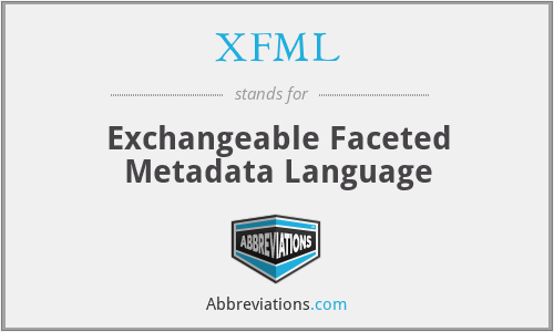 XFML - Exchangeable Faceted Metadata Language