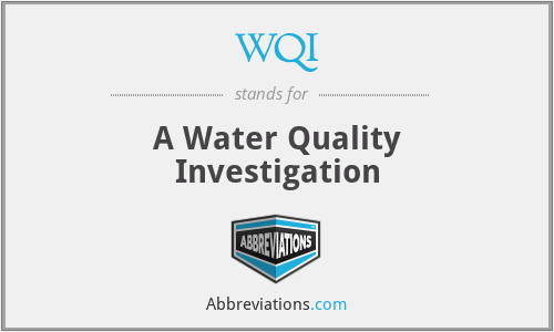 WQI - A Water Quality Investigation