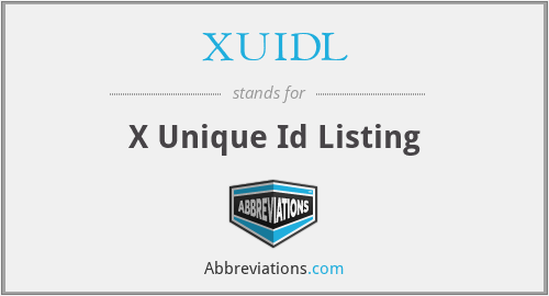 XUIDL - X Unique Id Listing