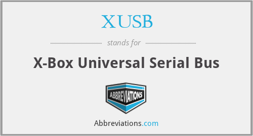 XUSB - X-Box Universal Serial Bus