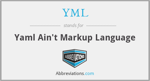 YML - Yaml Ain't Markup Language
