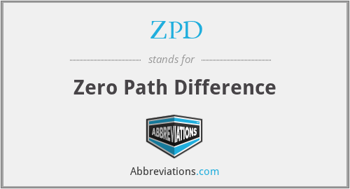 ZPD - Zero Path Difference
