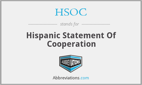 HSOC - Hispanic Statement Of Cooperation
