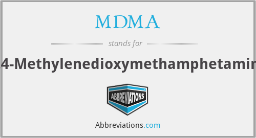 MDMA - 3,4-Methylenedioxymethamphetamine