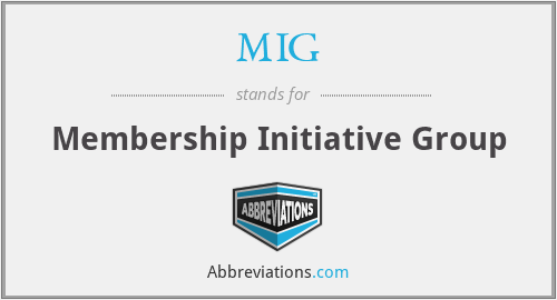 MIG - Membership Initiative Group