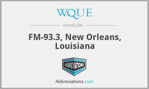 WQUE - FM-93.3, New Orleans, Louisiana