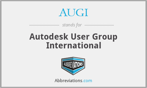AUGI - Autodesk User Group International