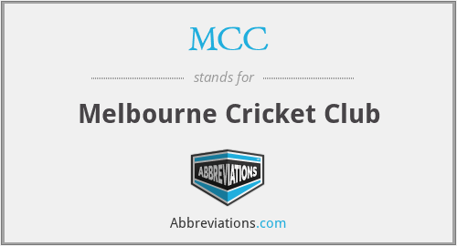 MCC - Melbourne Cricket Club