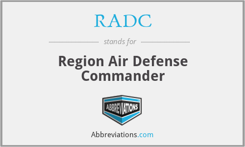 RADC - Region Air Defense Commander