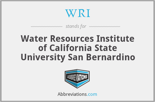 WRI - Water Resources Institute of California State University San Bernardino