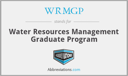 WRMGP - Water Resources Management Graduate Program