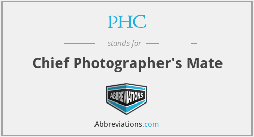 PHC - Chief Photographer's Mate