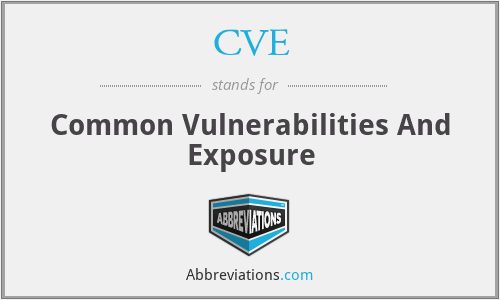 CVE - Common Vulnerabilities And Exposure