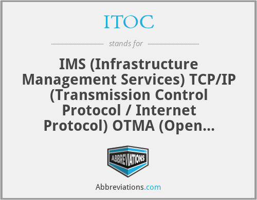 ITOC - IMS (Infrastructure Management Services) TCP/IP (Transmission Control Protocol / Internet Protocol) OTMA (Open Transaction Manager Access) Connection