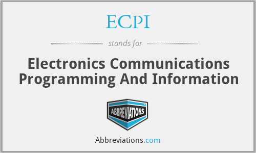 ECPI - Electronics Communications Programming And Information