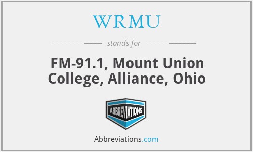 WRMU - FM-91.1, Mount Union College, Alliance, Ohio