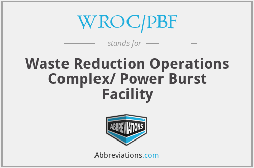 WROC/PBF - Waste Reduction Operations Complex/ Power Burst Facility