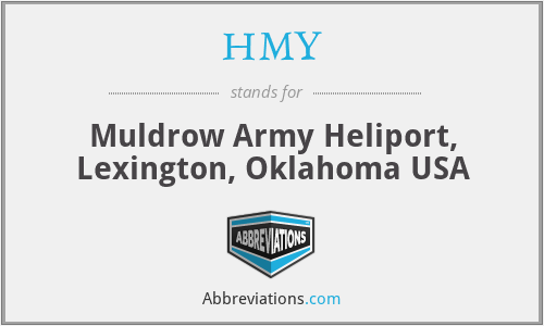 HMY - Muldrow Army Heliport, Lexington, Oklahoma USA