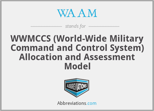 WAAM - WWMCCS (World-Wide Military Command and Control System) Allocation and Assessment Model