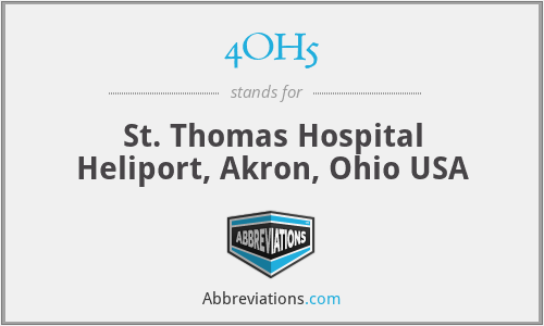 4OH5 - St. Thomas Hospital Heliport, Akron, Ohio USA