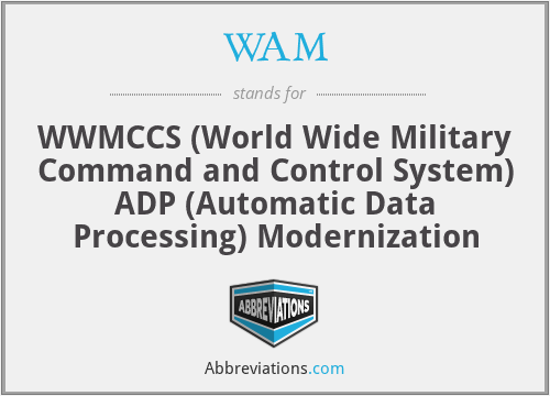 WAM - WWMCCS (World Wide Military Command and Control System) ADP (Automatic Data Processing) Modernization