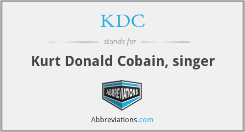 KDC - Kurt Donald Cobain, singer