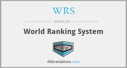 WRS - World Ranking System