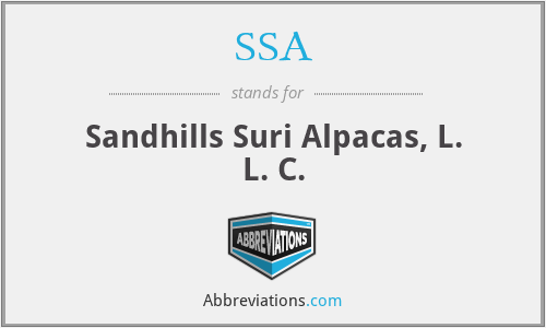 SSA - Sandhills Suri Alpacas, L. L. C.