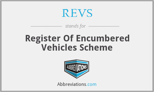 REVS - Register Of Encumbered Vehicles Scheme