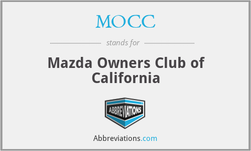 MOCC - Mazda Owners Club of California