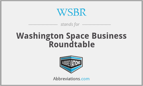 WSBR - Washington Space Business Roundtable