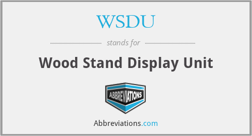 WSDU - Wood Stand Display Unit