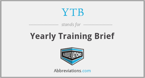 YTB - Yearly Training Brief