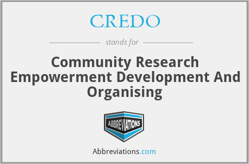 CREDO - Community Research Empowerment Development And Organising