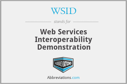 WSID - Web Services Interoperability Demonstration