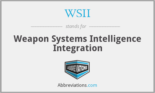 WSII - Weapon Systems Intelligence Integration