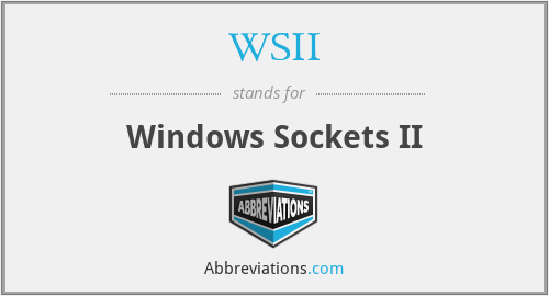WSII - Windows Sockets II