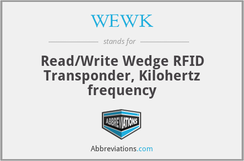 WEWK - Read/Write Wedge RFID Transponder, Kilohertz frequency