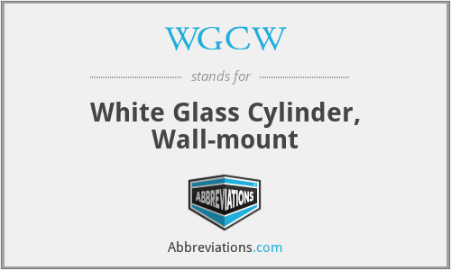 WGCW - White Glass Cylinder, Wall-mount
