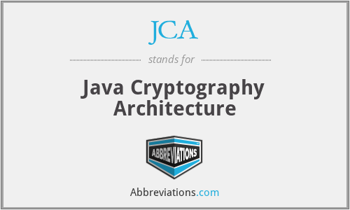 JCA - Java Cryptography Architecture