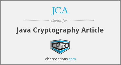 JCA - Java Cryptography Article