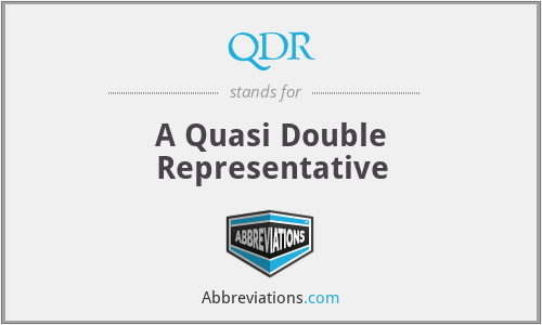 QDR - A Quasi Double Representative