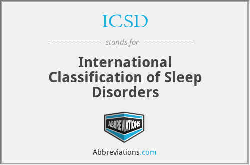 ICSD - International Classification of Sleep Disorders